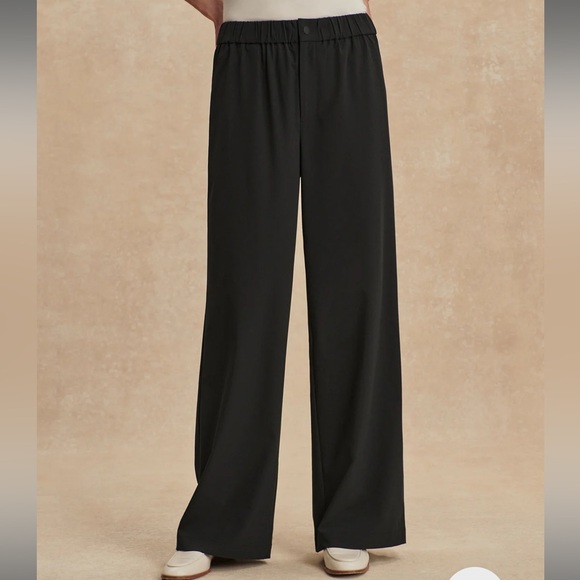 Varley Kayson Black Wide Leg Pants - Picture 2 of 8